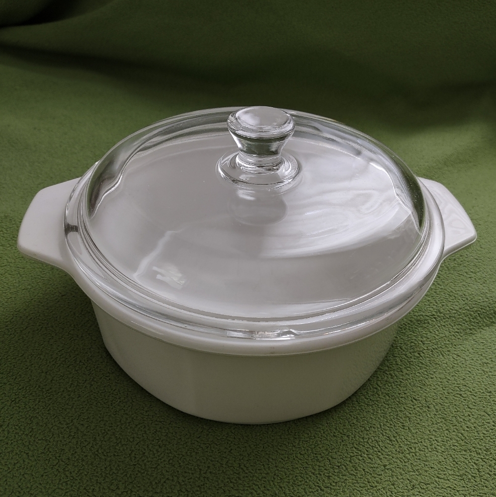 Vintage Princess House Nouveau Quart Casserole Dish w Glass Lid